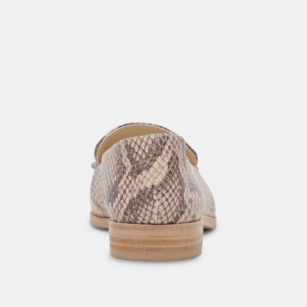 Dolce Vita Beny Flats Sand Snake Embossed