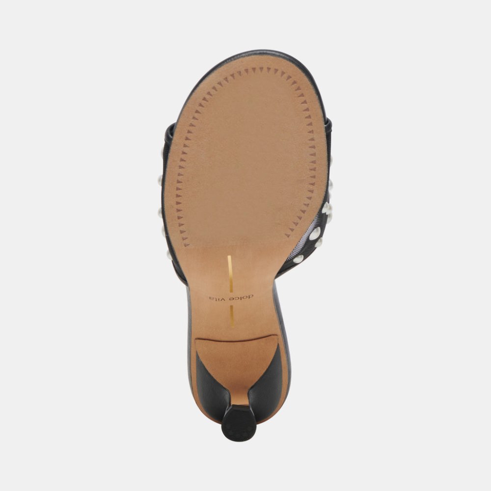 Dolce Vita Meeza Pearl Heels Onyx Mesh