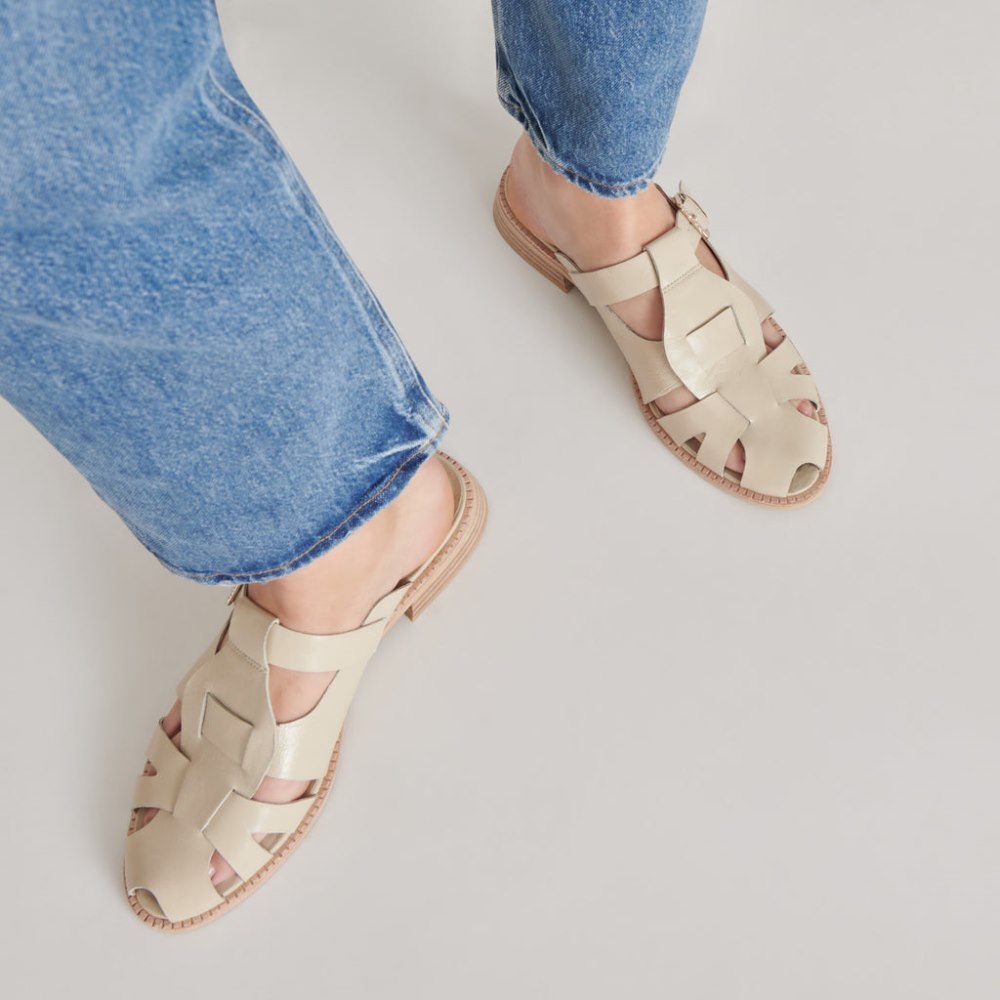 Dolce Vita Hippie Flats Sand Crinkle Patent