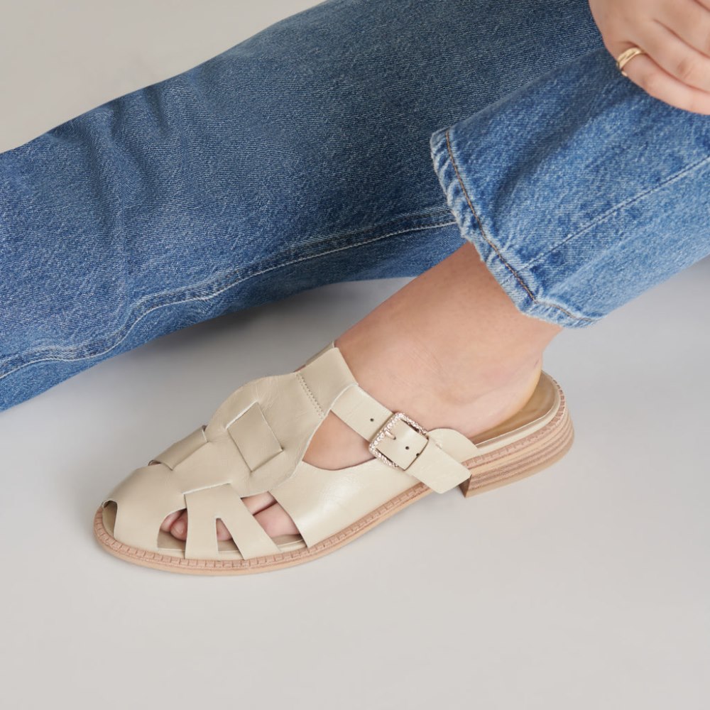Dolce Vita Hippie Flats Sand Crinkle Patent