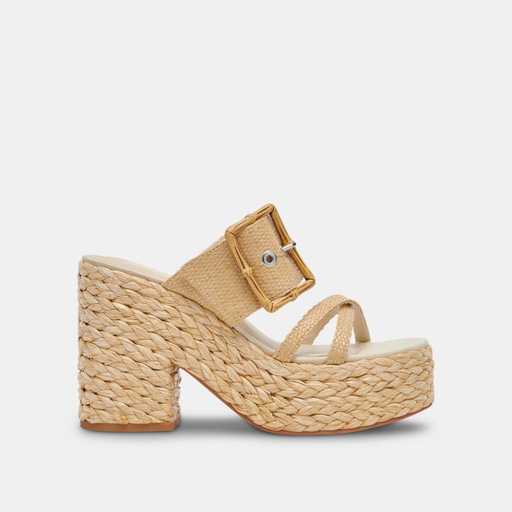 Dolce Vita Edwina Heels Lt Natural Raffia