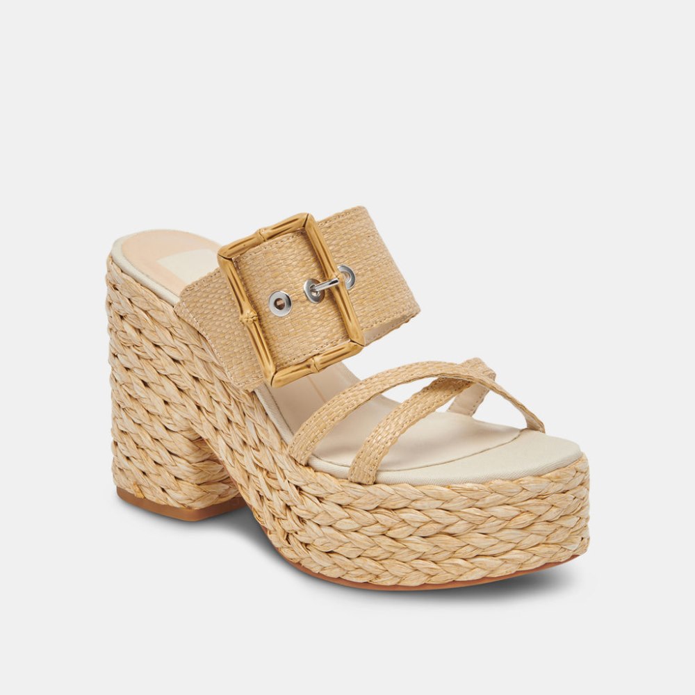 Dolce Vita Edwina Heels Lt Natural Raffia