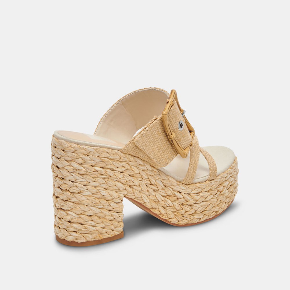 Dolce Vita Edwina Heels Lt Natural Raffia