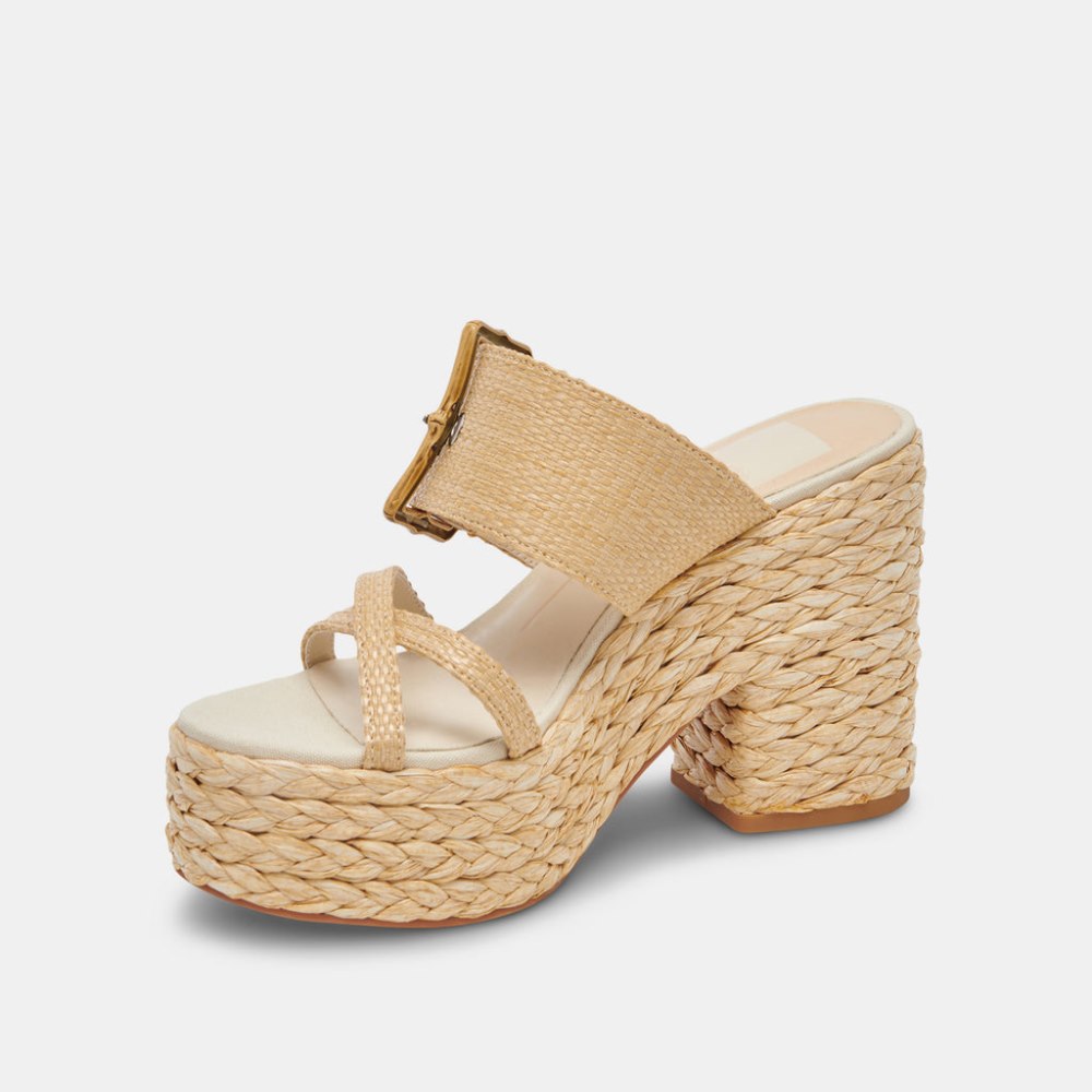 Dolce Vita Edwina Heels Lt Natural Raffia