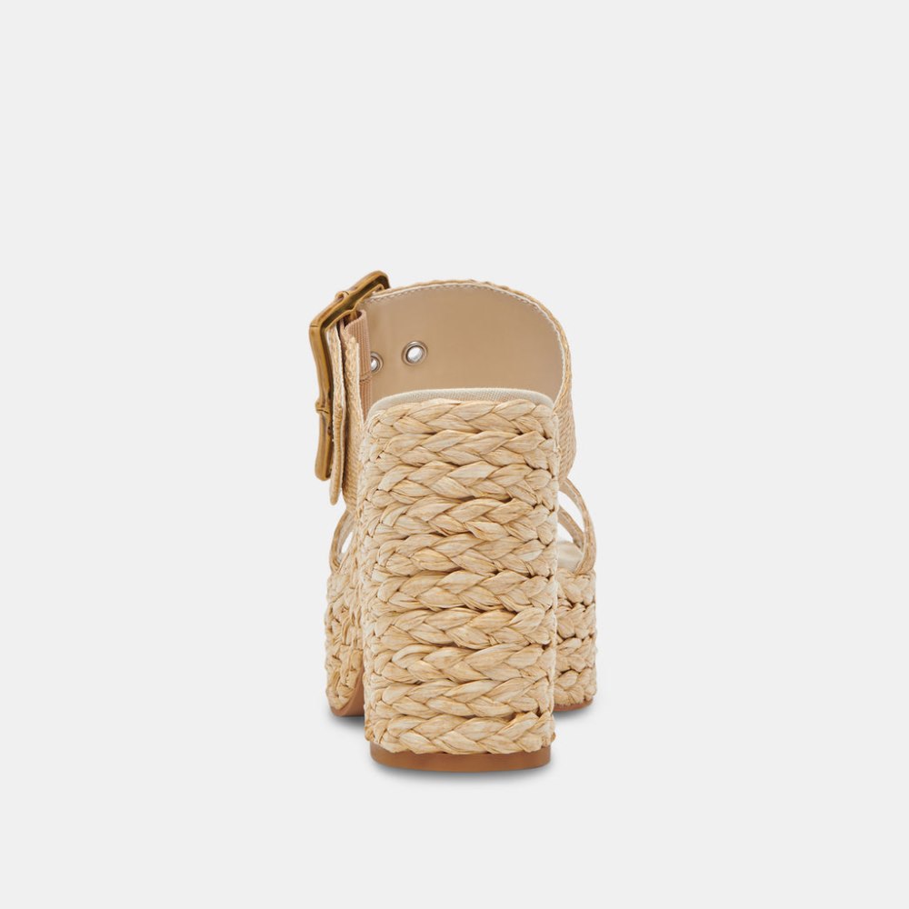 Dolce Vita Edwina Heels Lt Natural Raffia
