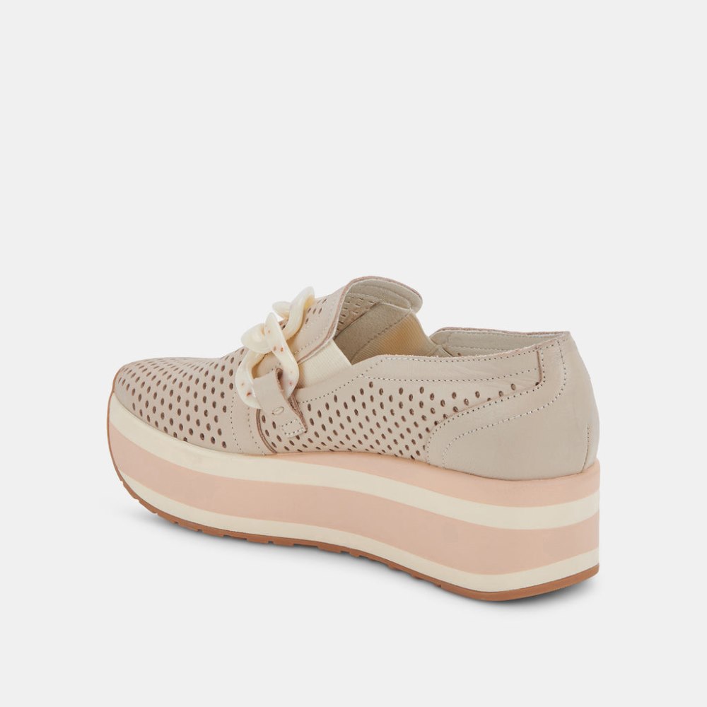 Dolce Vita Jhenee Perforated Sneakers Sand Nubuck