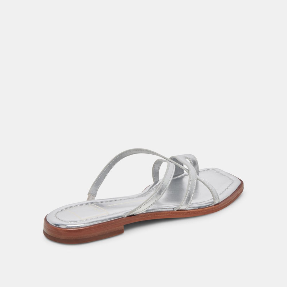 Dolce Vita Indigo Sandals Silver Distressed Leather