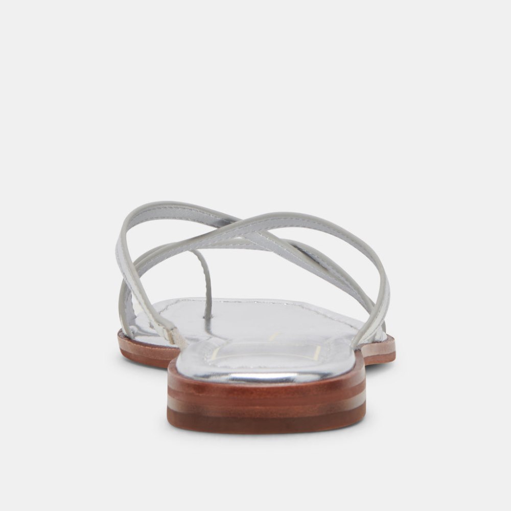 Dolce Vita Indigo Sandals Silver Distressed Leather