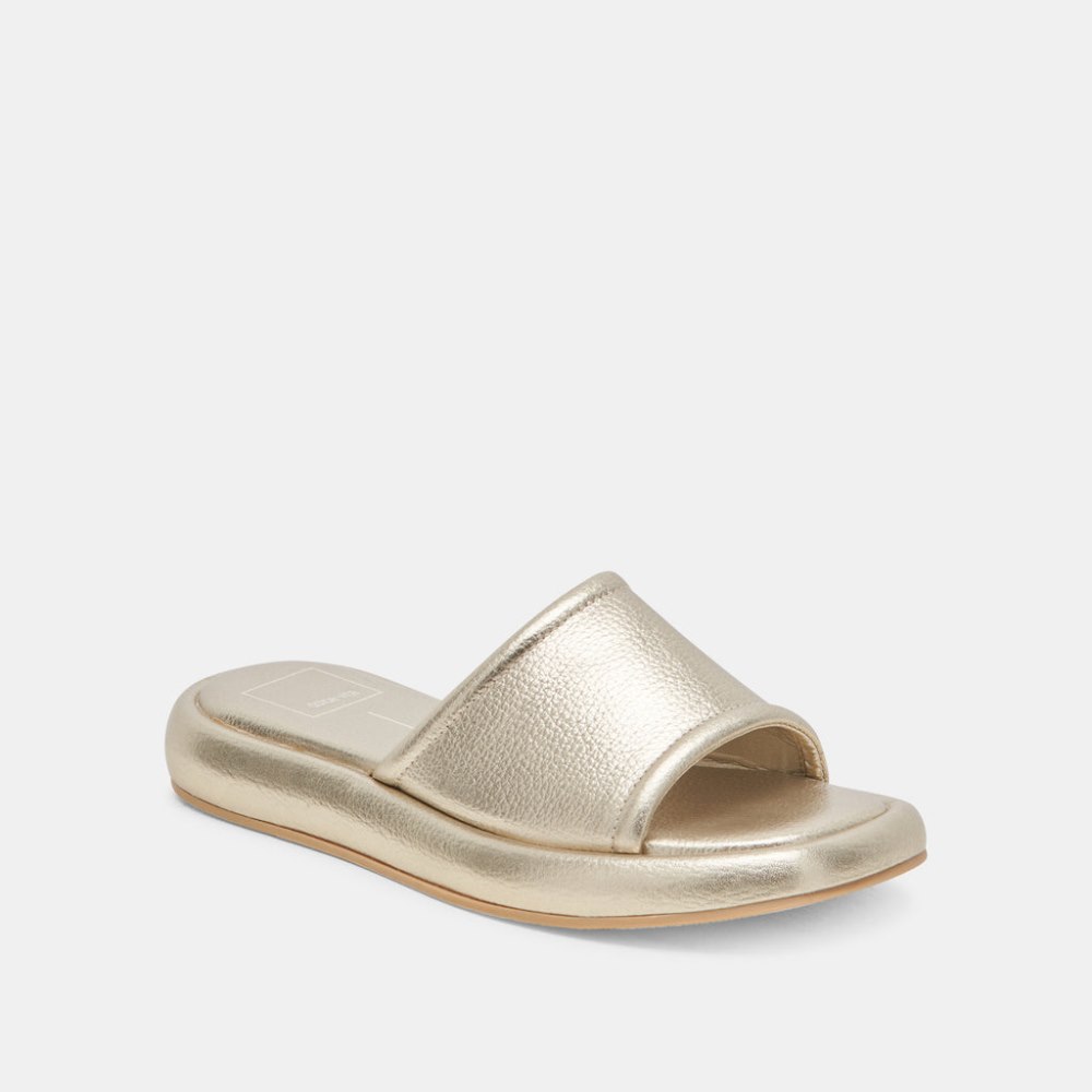 Dolce Vita Aisha Sandals Gold Metallic Leather