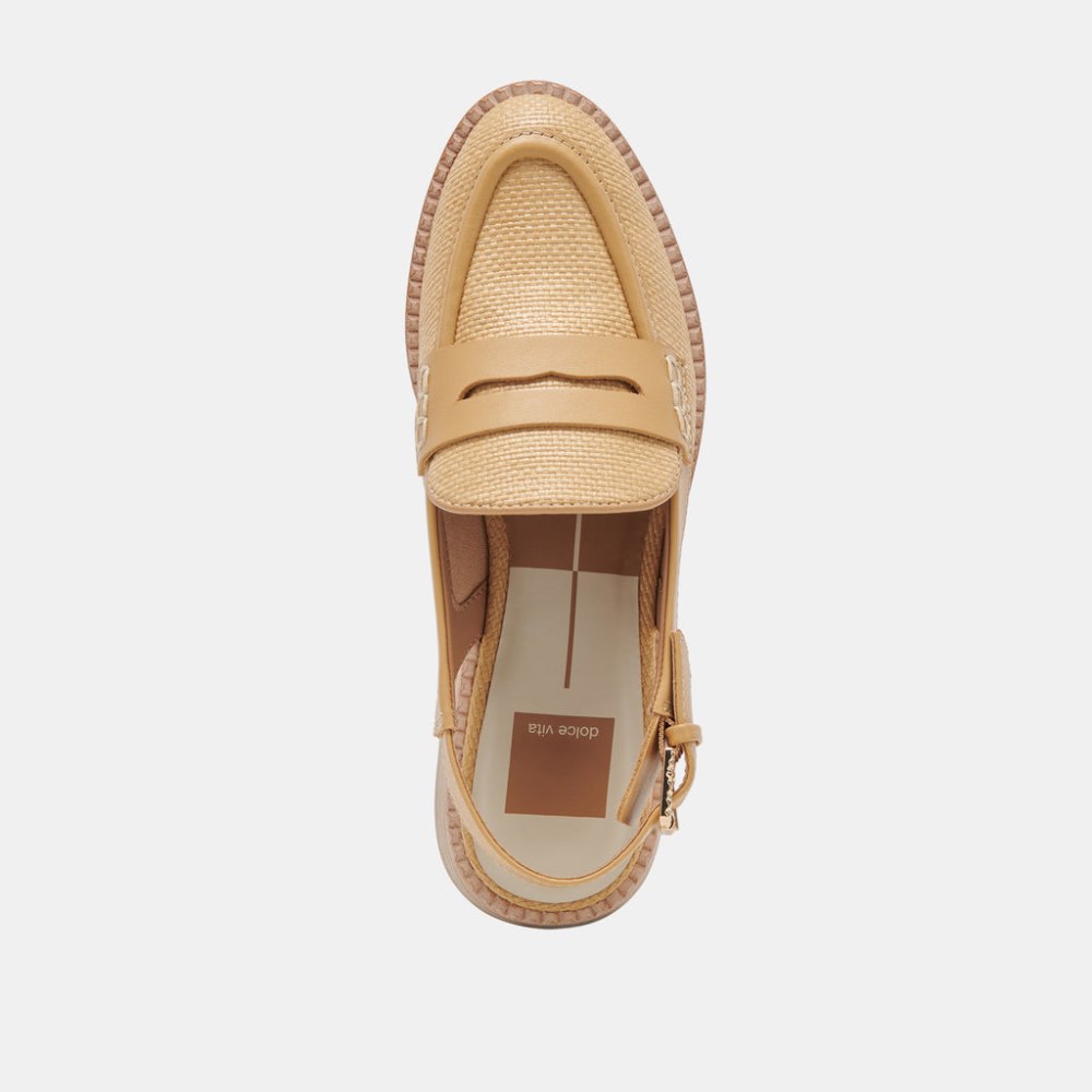 Dolce Vita Hardi Loafers Lt Natural Raffia