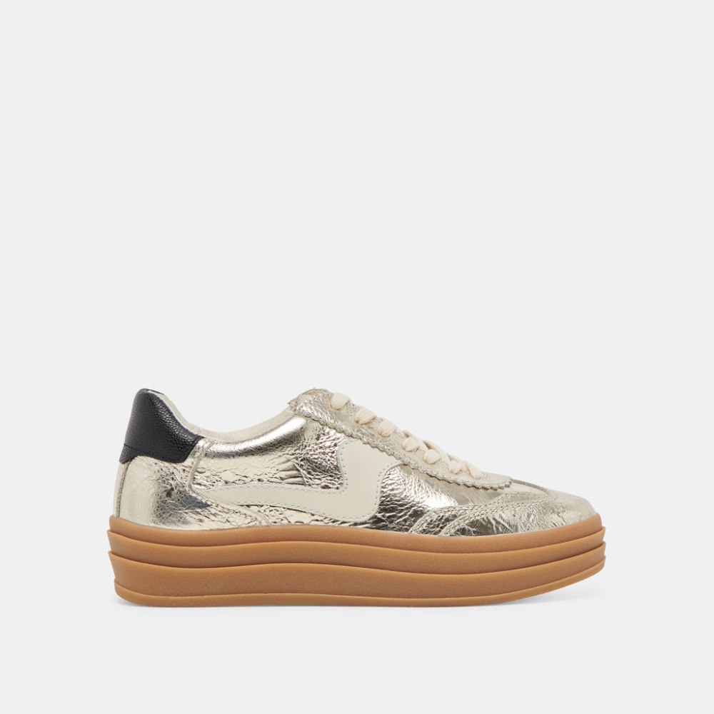 Dolce Vita Notice X Sneakers Platinum Distressed Leather