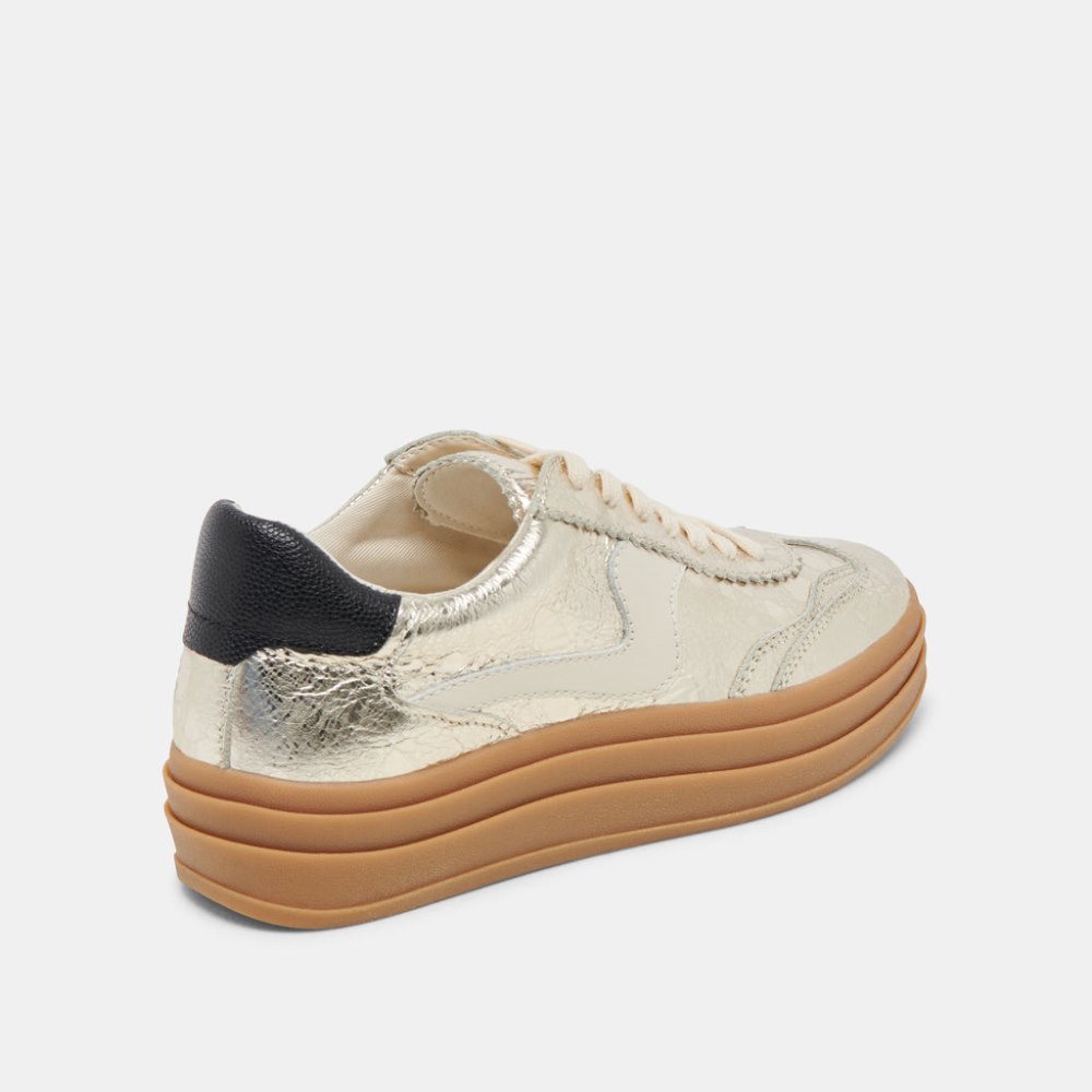 Dolce Vita Notice X Sneakers Platinum Distressed Leather