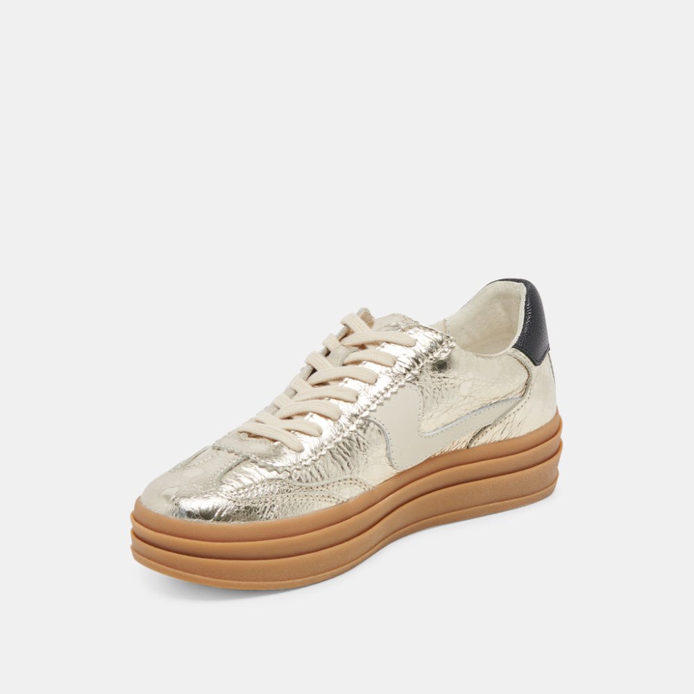 Dolce Vita Notice X Sneakers Platinum Distressed Leather