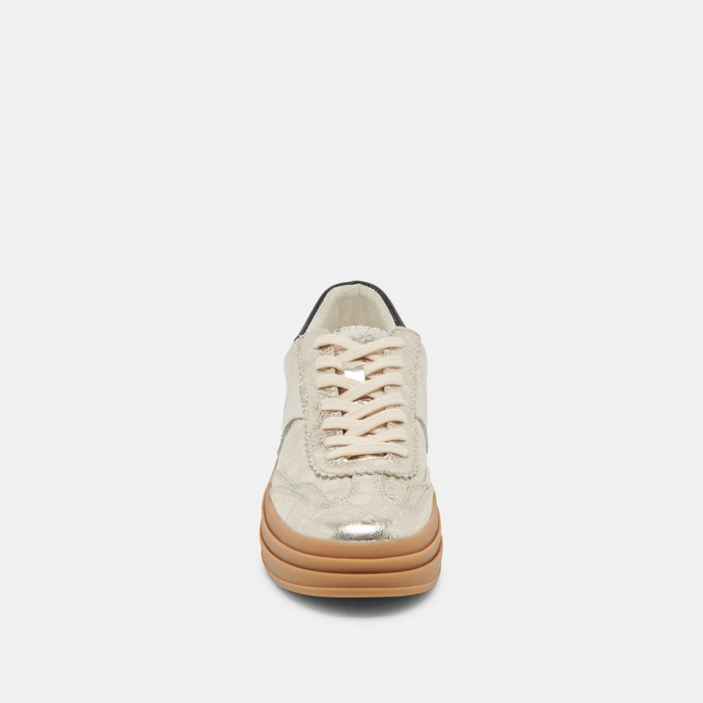 Dolce Vita Notice X Sneakers Platinum Distressed Leather