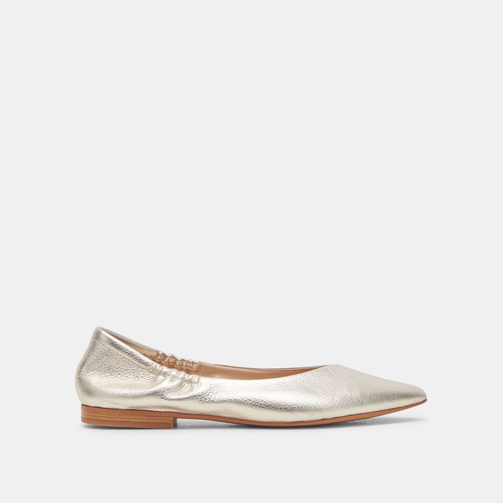 Dolce Vita Nadav Ballet Flats Platinum Metallic Leather