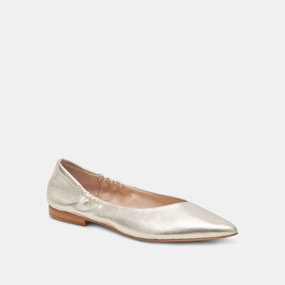 Dolce Vita Nadav Ballet Flats Platinum Metallic Leather