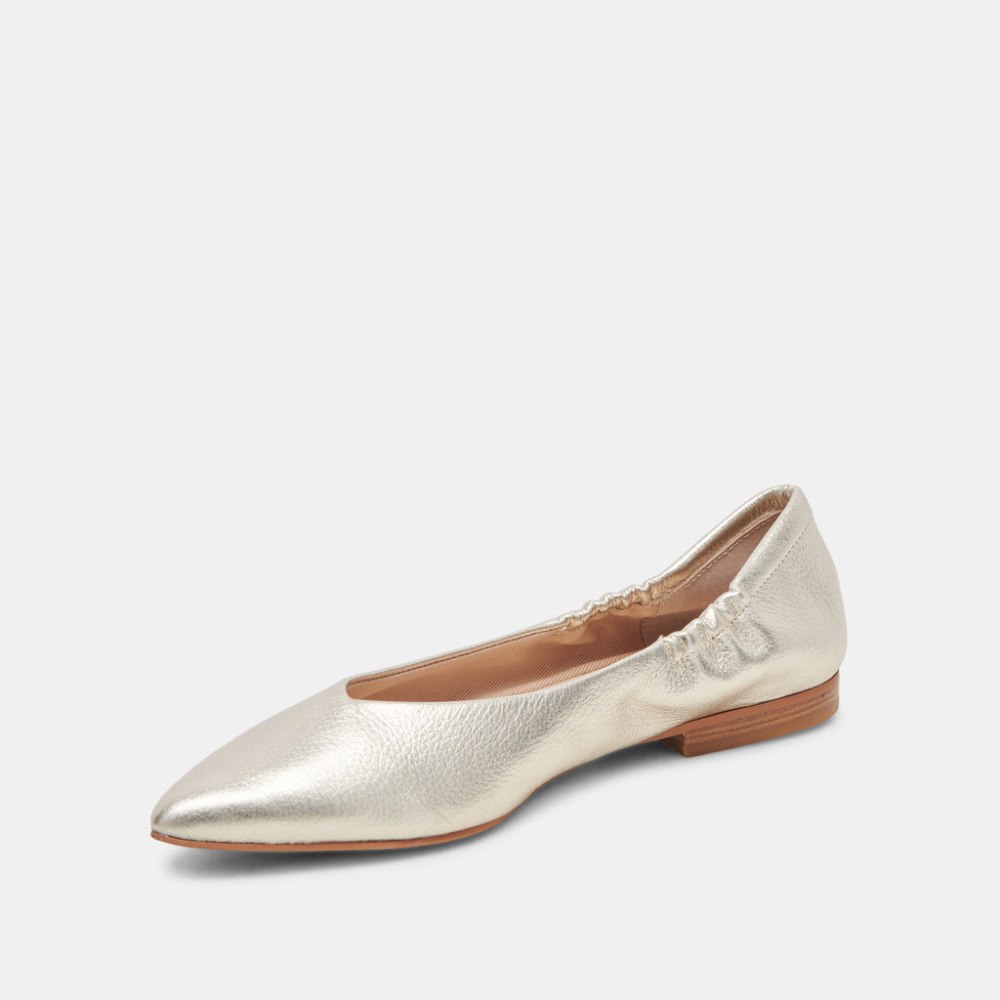 Dolce Vita Nadav Ballet Flats Platinum Metallic Leather
