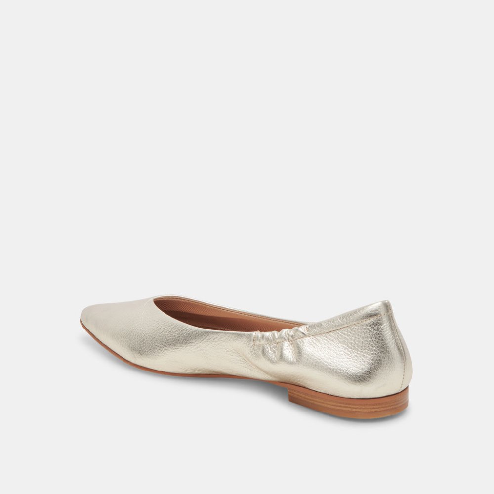 Dolce Vita Nadav Ballet Flats Platinum Metallic Leather