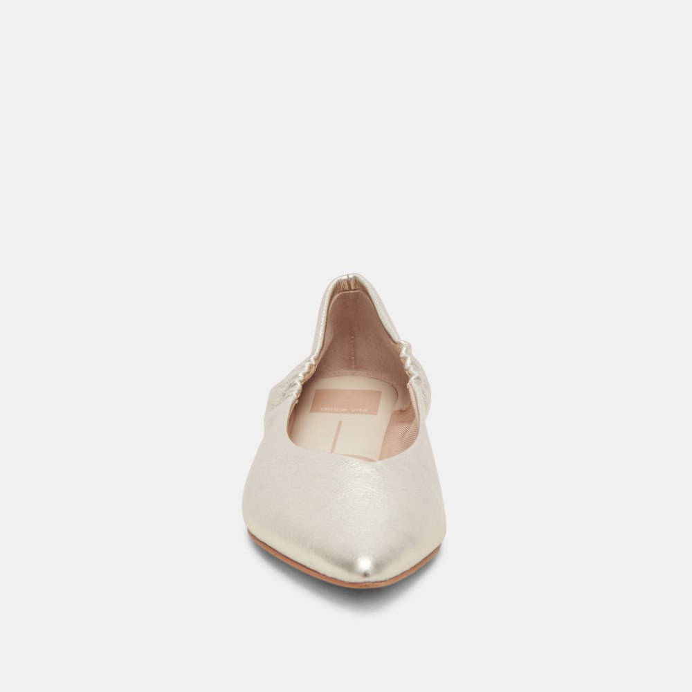 Dolce Vita Nadav Ballet Flats Platinum Metallic Leather