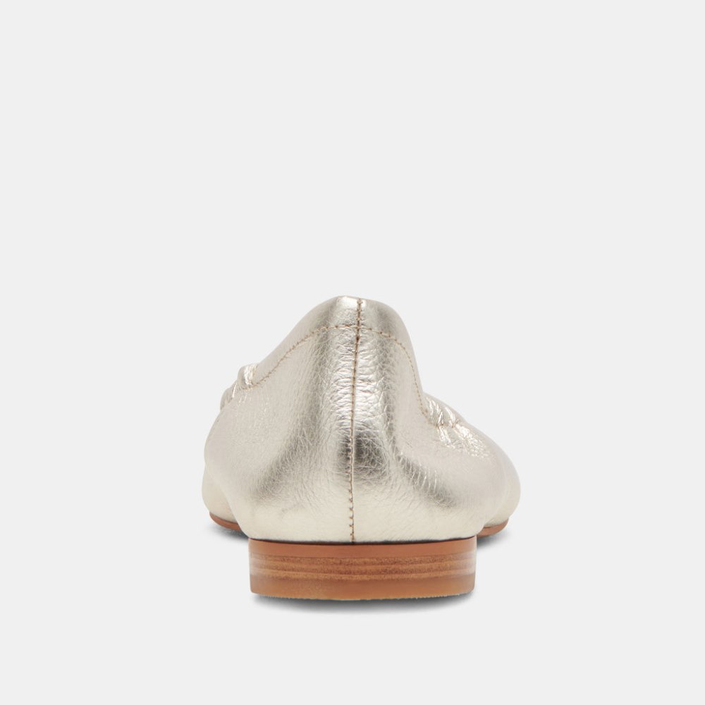 Dolce Vita Nadav Ballet Flats Platinum Metallic Leather
