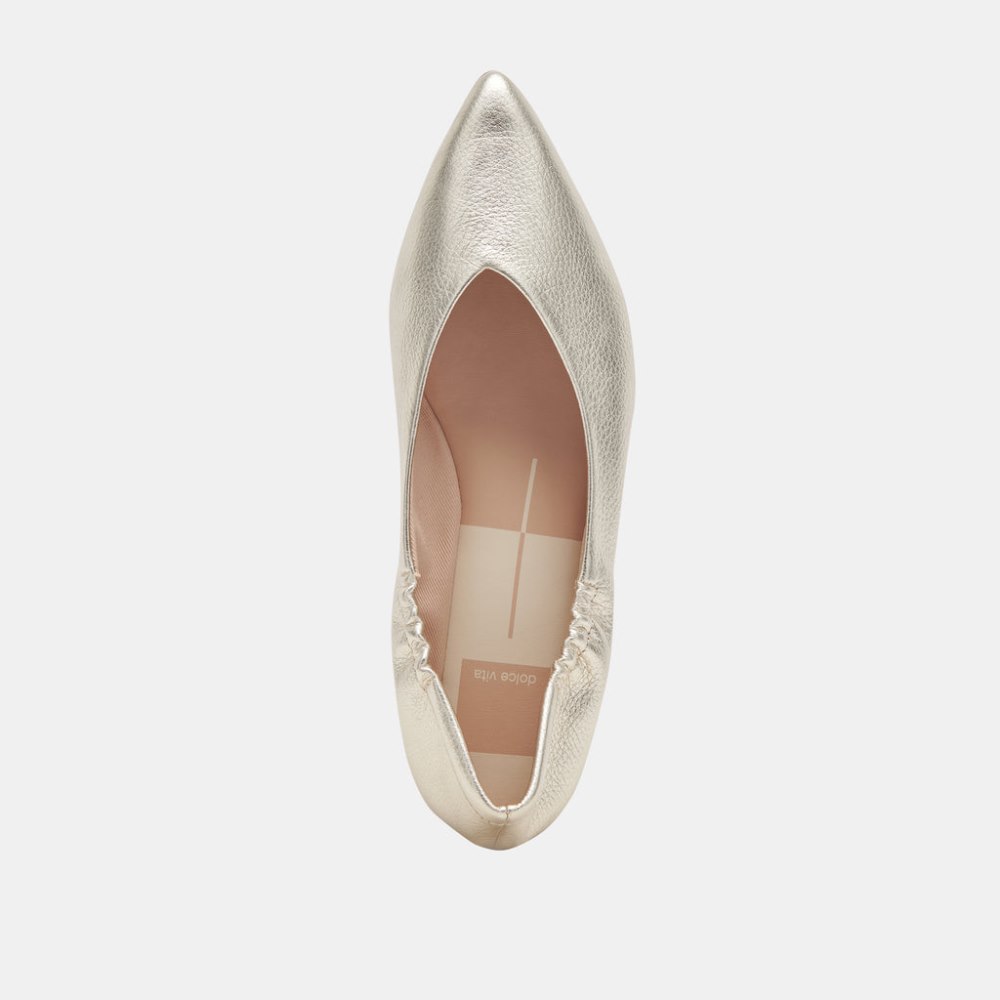 Dolce Vita Nadav Ballet Flats Platinum Metallic Leather