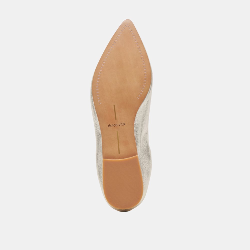 Dolce Vita Nadav Ballet Flats Platinum Metallic Leather