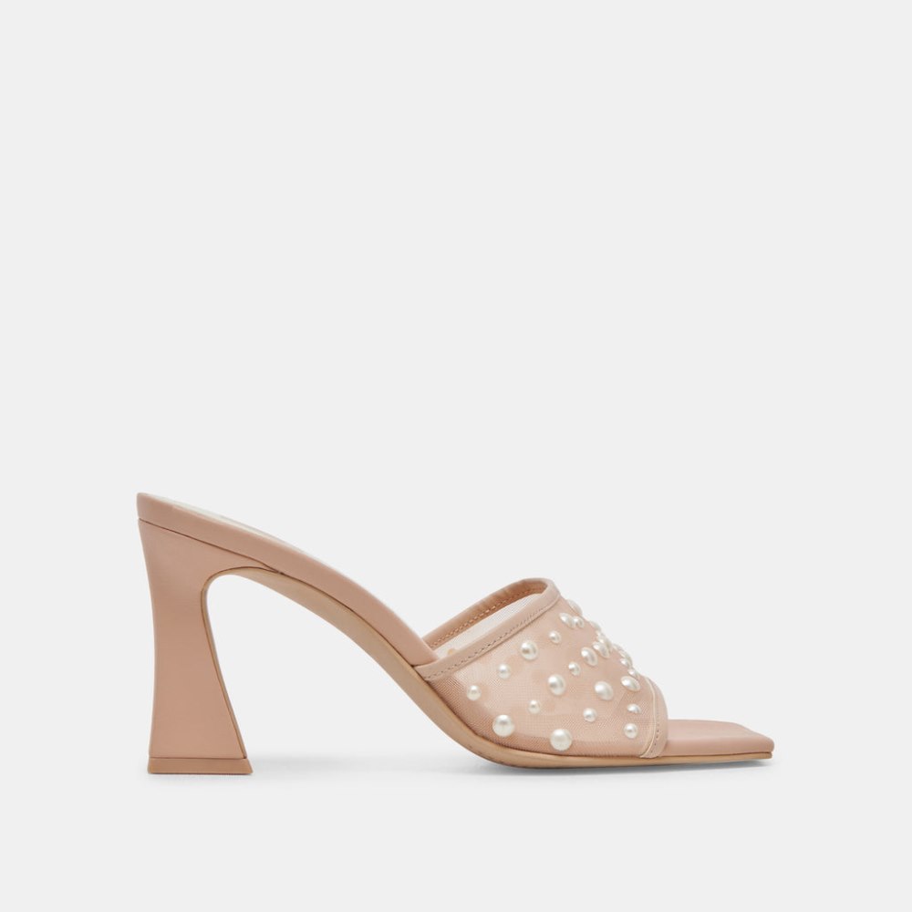 Dolce Vita Narda Pearl Heels Blush Mesh
