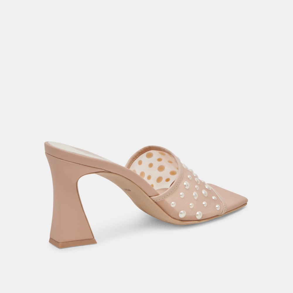Dolce Vita Narda Pearl Heels Blush Mesh