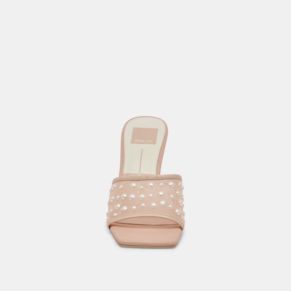 Dolce Vita Narda Pearl Heels Blush Mesh