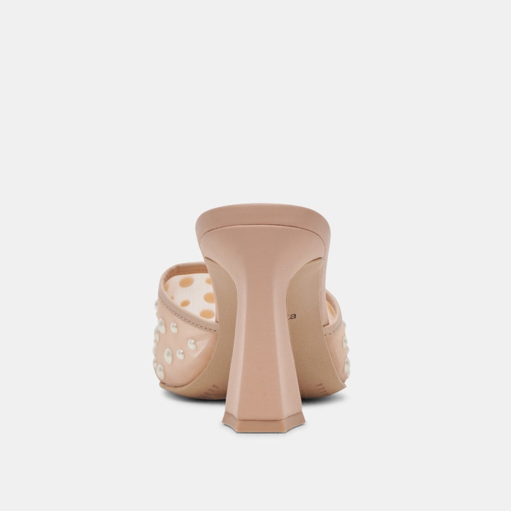 Dolce Vita Narda Pearl Heels Blush Mesh