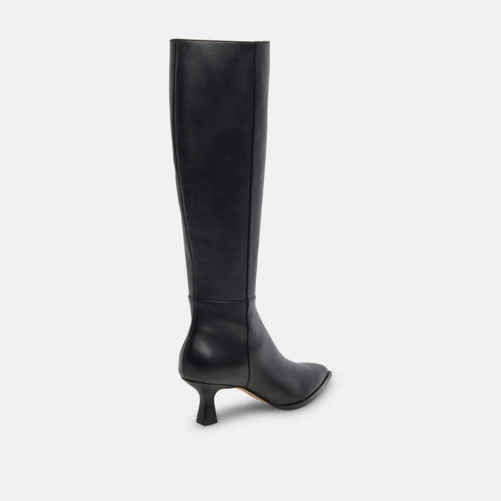 Dolce Vita Auggie Wide Calf Boots Black Leather