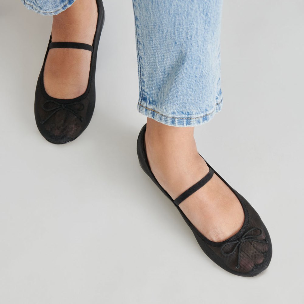 Dolce Vita Cadel Ballet Flats Onyx Mesh