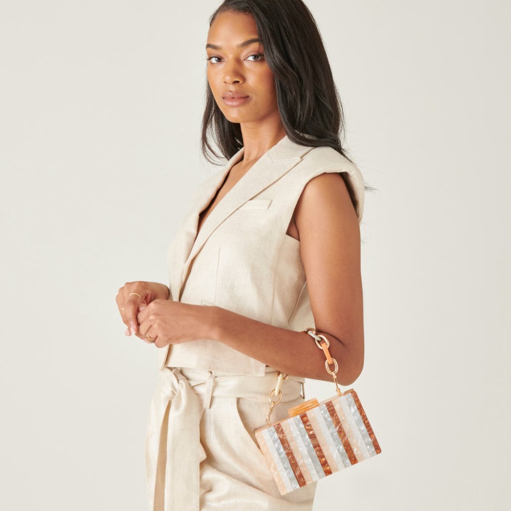 Dolce Vita Corrie Clutch Taupe Multi Resin