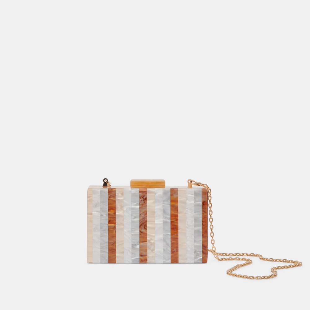 Dolce Vita Corrie Clutch Taupe Multi Resin