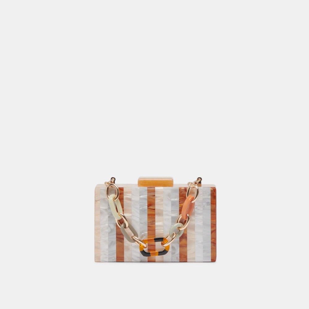 Dolce Vita Corrie Clutch Taupe Multi Resin