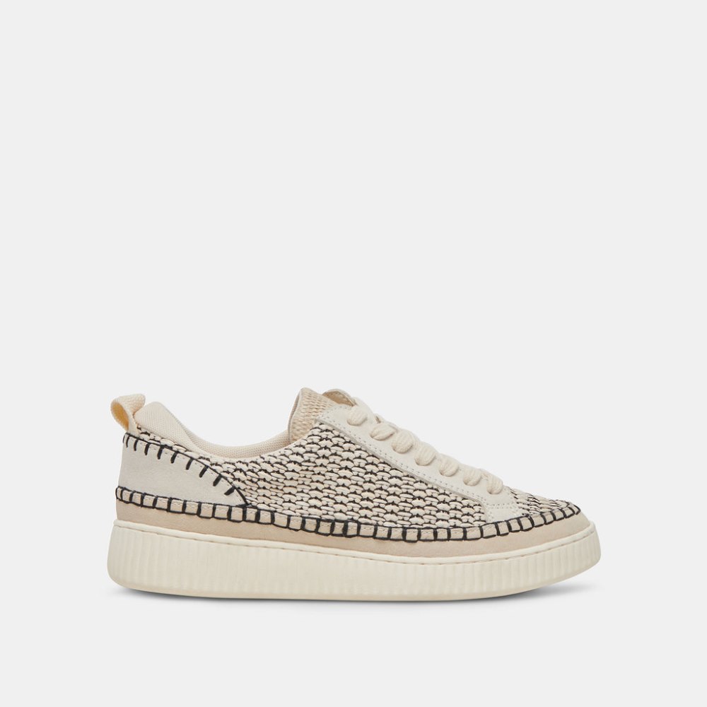 Dolce Vita Nicona Sneakers Black Natural Raffia