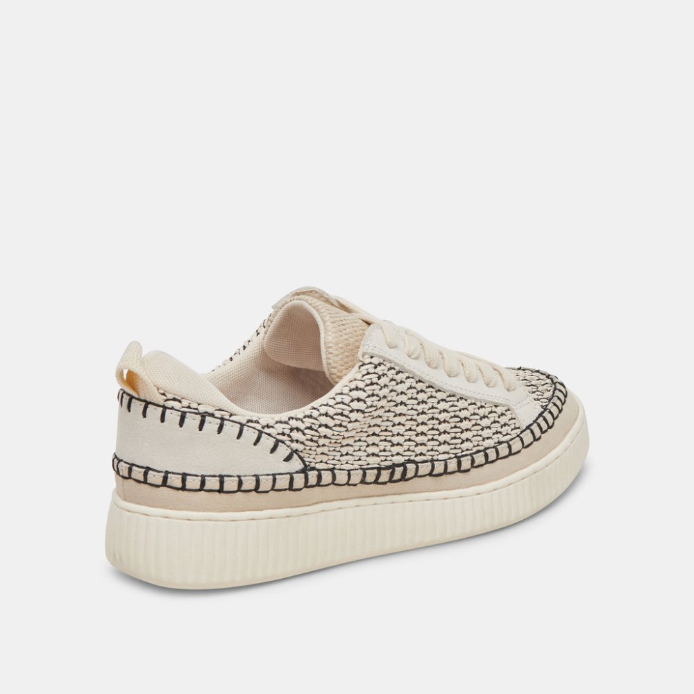Dolce Vita Nicona Sneakers Black Natural Raffia