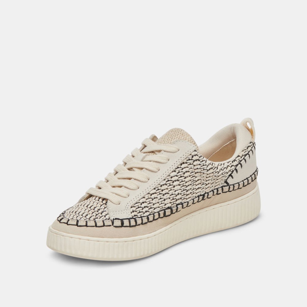 Dolce Vita Nicona Sneakers Black Natural Raffia