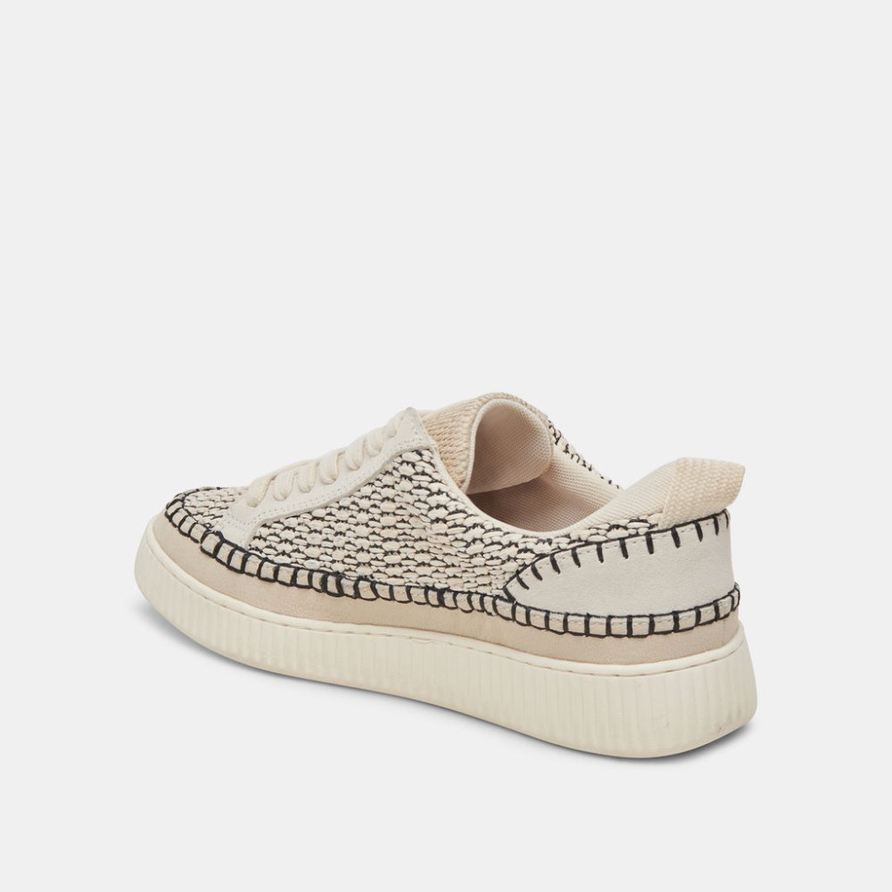 Dolce Vita Nicona Sneakers Black Natural Raffia