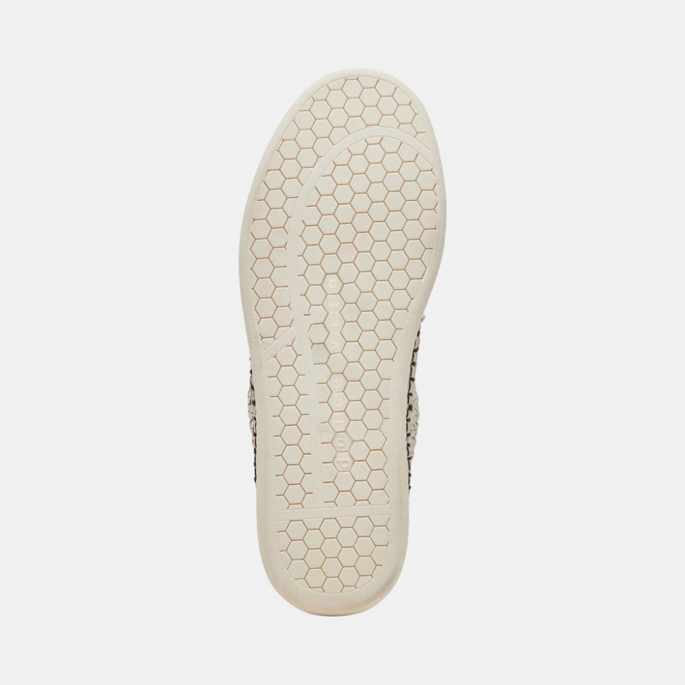 Dolce Vita Nicona Sneakers Black Natural Raffia