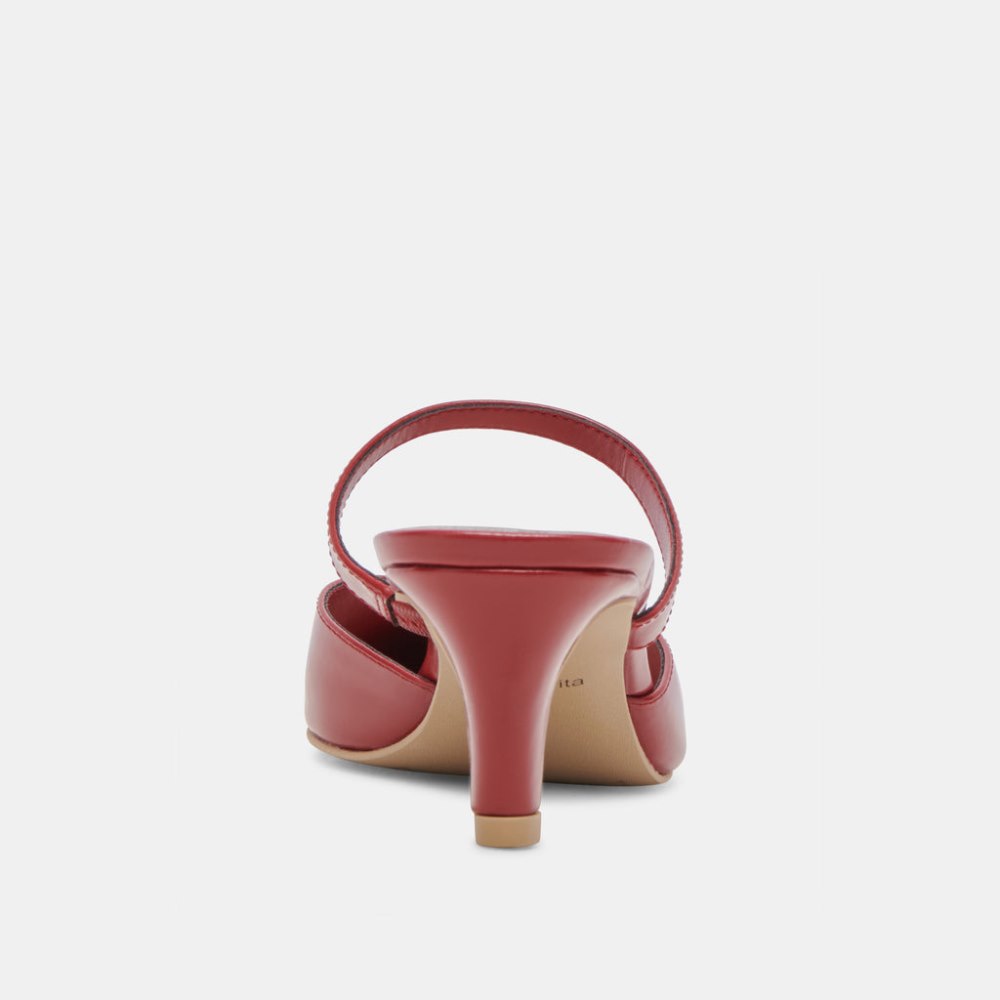 Dolce Vita Kanika Mid Heels Red Crinkle Patent
