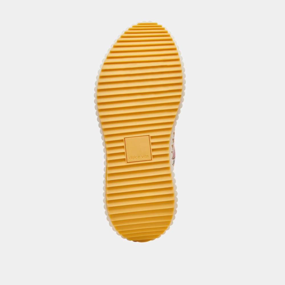 Dolce Vita Dolen Sneakers Tan Multi Raffia