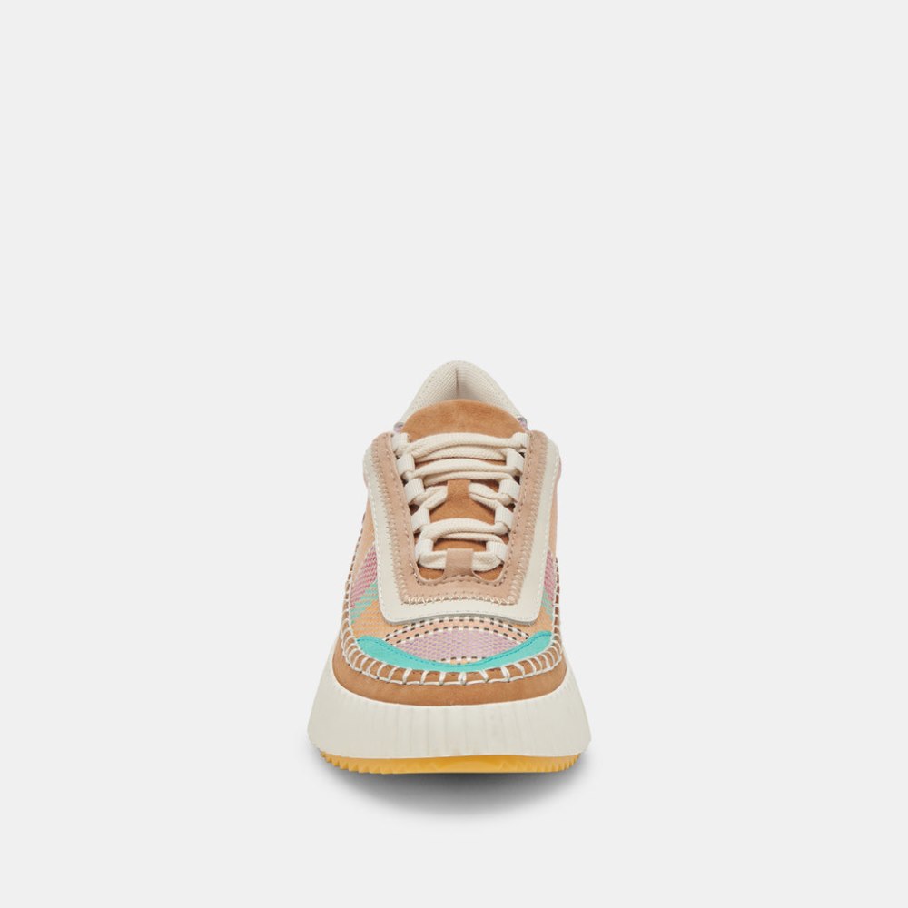 Dolce Vita Dolen Sneakers Tan Multi Raffia