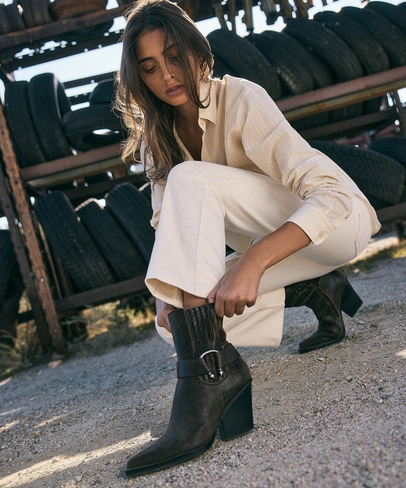 Dolce Vita Bounty Boots Espresso Distressed Leather