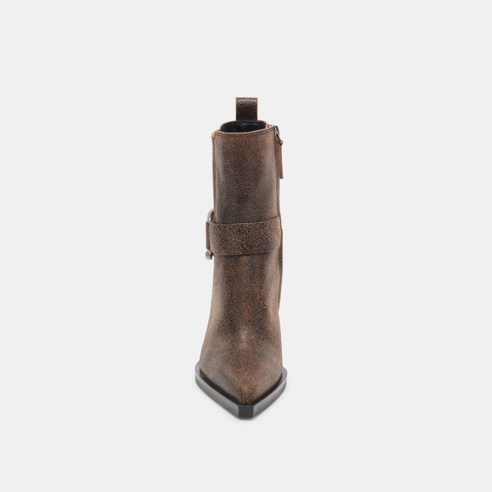 Dolce Vita Bounty Boots Espresso Distressed Leather