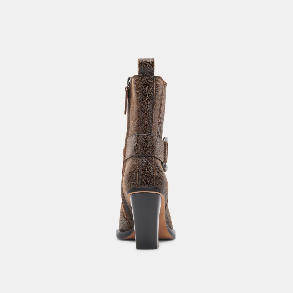 Dolce Vita Bounty Boots Espresso Distressed Leather