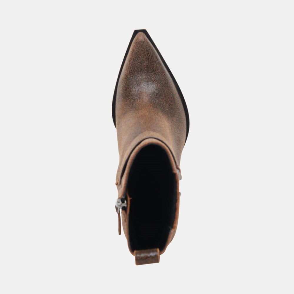 Dolce Vita Bounty Boots Espresso Distressed Leather