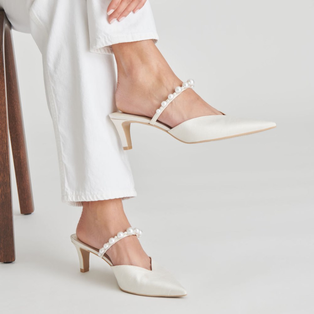 Dolce Vita Kanika Pearl Mid Heels Vanilla Pearls