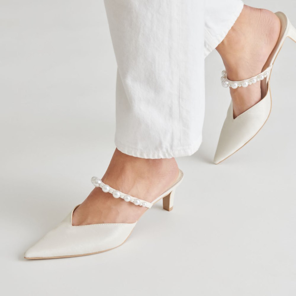 Dolce Vita Kanika Pearl Mid Heels Vanilla Pearls