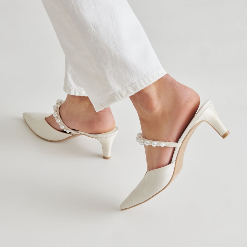 Dolce Vita Kanika Pearl Mid Heels Vanilla Pearls
